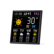 Divoom Pixoo-64 - WiFi Pixel Cloud Digital Frame with APP Control,64 X 64 LED Panel Display Frame for Gaming Room Decoration/Social Media Fans Counter